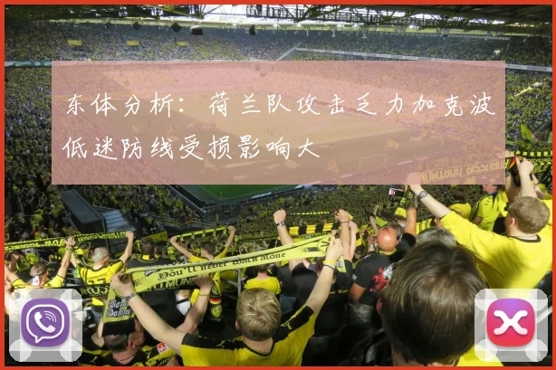东体分析：荷兰队攻击乏力加克波低迷防线受损影响大